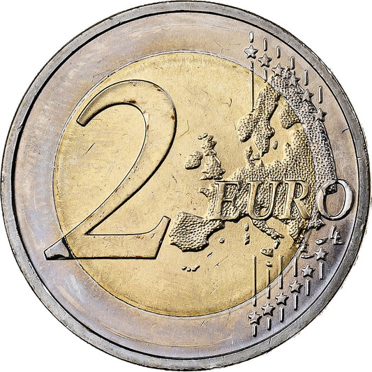 Germania,
2 euro,
Chute du mur de Berlin