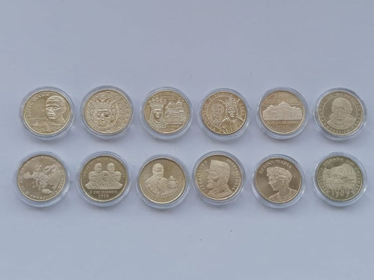 Set 12 monede comemorative 50 bani Romania, 2010-2019, UNC